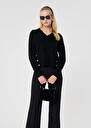 Black wool sweater Promesse Black, Nut brown TARA JARMON UK