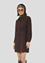 Brown crepe dress Roya Chocolate TARA JARMON UK