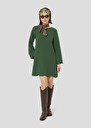 Green crepe dress Ruoda Black, Burgundy, Green, Night TARA JARMON UK