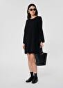 Black crepe dress Ruoda Black, Burgundy, Green, Night TARA JARMON UK