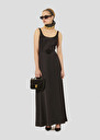 Black fluid satin dress Ruben Black TARA JARMON UK