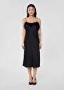 Black fluid satin dress Reaney Black TARA JARMON UK
