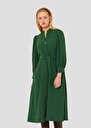 Green crepe dress Rivoltina Charcoal, Green TARA JARMON UK