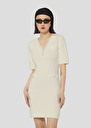 Ecru knitted dress Ruthie Charcoal, Off-white TARA JARMON UK