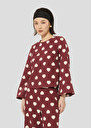 Burgundy with white hearts top Thaissa Burgundy TARA JARMON UK