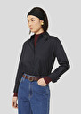 Midnight blue poplin shirt Clarisse Night, White TARA JARMON UK