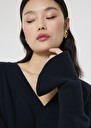 Burgundy wool gloves Alma Cactus, Night TARA JARMON UK