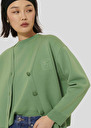 Green merino wool cardigan Gibus Almond TARA JARMON UK