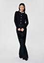 Midnight blue cotton and wool cardigan Giuda Bonbon, Horizon, Night, Off-white TARA JARMON UK