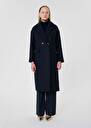 Midnight blue wool coat Milo Night TARA JARMON UK