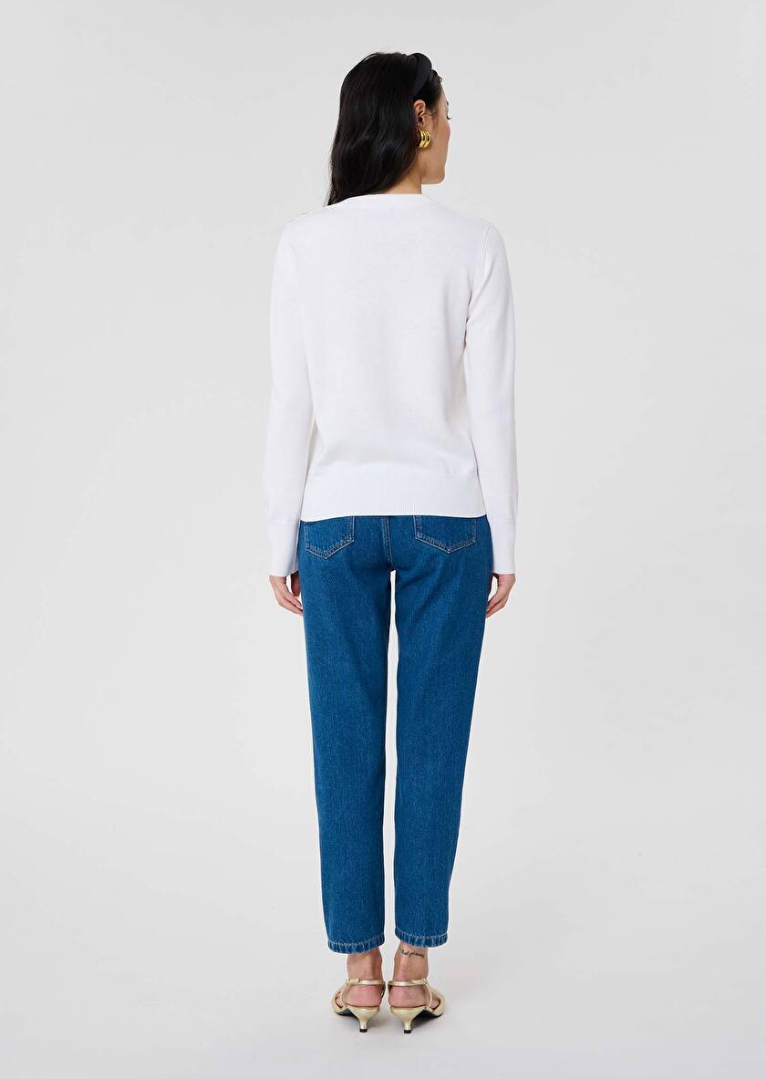 Ecru wool sweater Prunette Off-white TARA JARMON UK