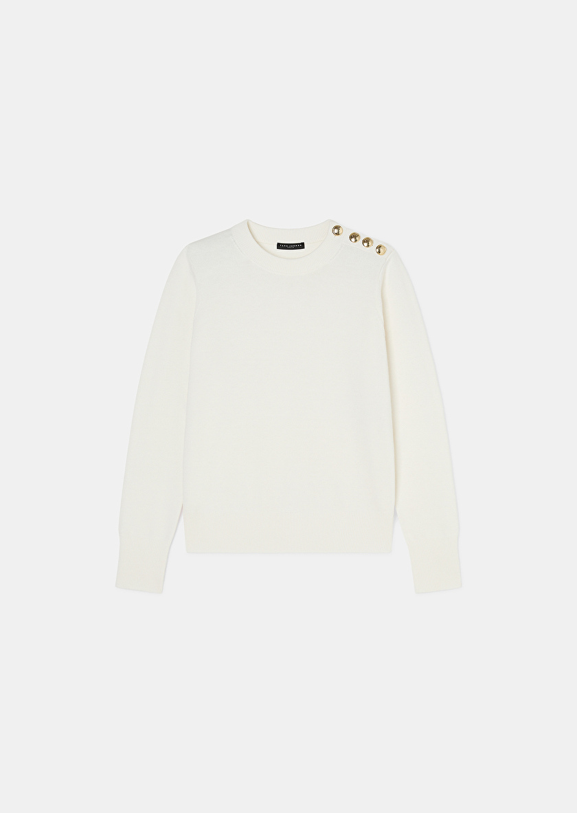 Ecru wool sweater Prunette Off-white TARA JARMON UK