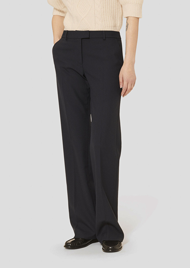 Midnight blue flannel pants Primero Night TARA JARMON UK