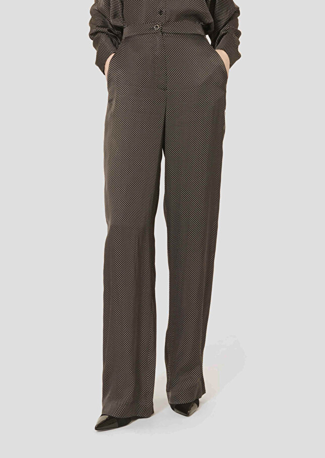 Black polka-dot pants Porticcio Charcoal TARA JARMON UK