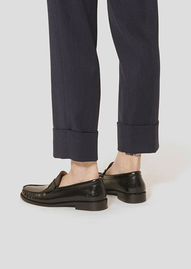 Midnight blue flannel pants Philippa Night TARA JARMON UK