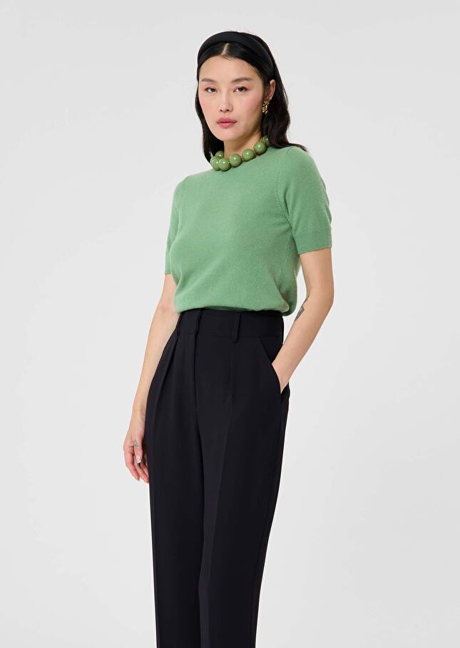 Green cashmere sweater Peer Almond TARA JARMON UK