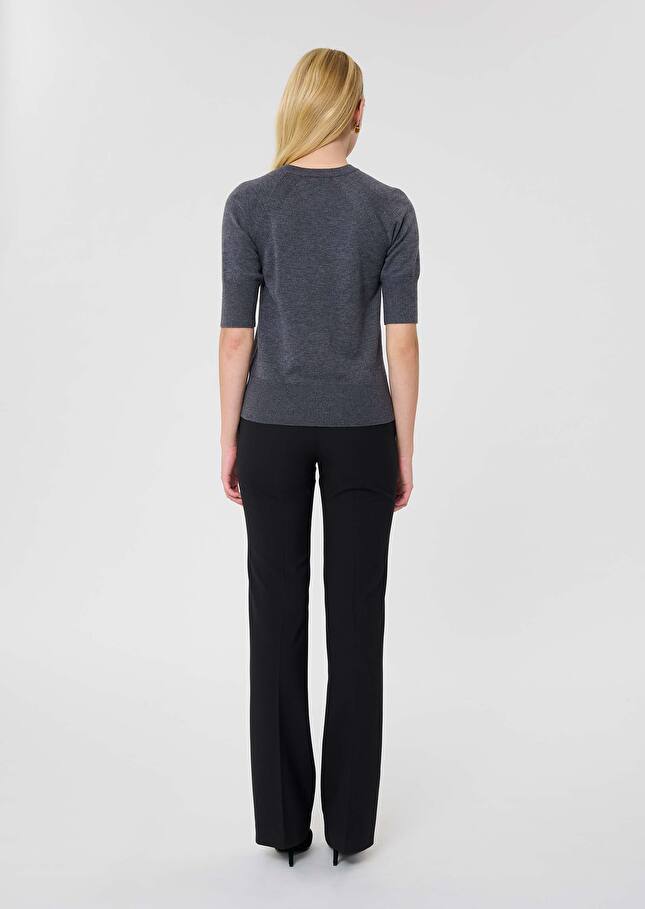 Grey wool sweater Pastelle Gray grey TARA JARMON UK