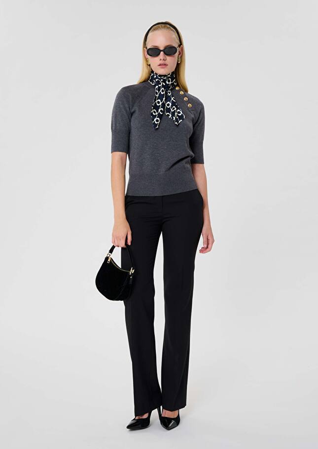 Grey wool sweater Pastelle Gray grey TARA JARMON UK