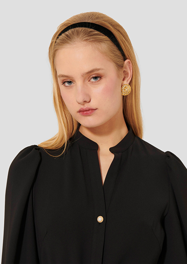 Black crepe dress Rivoltina Charcoal TARA JARMON UK
