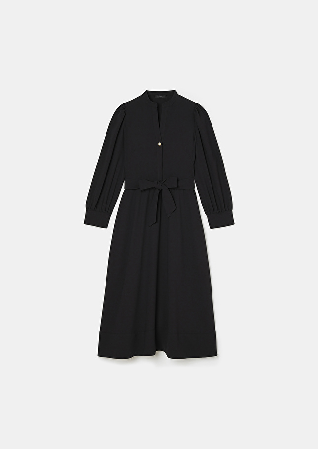 Black crepe dress Rivoltina Charcoal TARA JARMON UK