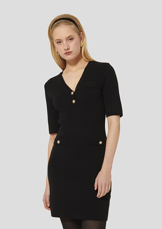 Black knitted dress Ruthie Charcoal TARA JARMON UK