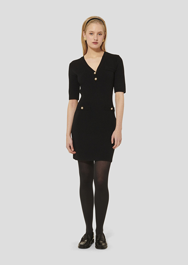 Black knitted dress Ruthie Charcoal TARA JARMON UK