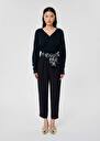 Midnight blue crepe pants Paga Night TARA JARMON UK