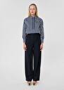 Midnight blue wool pants Parigi Night TARA JARMON UK
