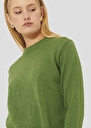 Green merino wool sweater Preppy Burgundy, Cactus TARA JARMON UK