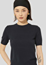 Midnight blue extrafine merino wool sweater Pica Night TARA JARMON UK