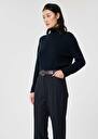 Midnight blue cashmere cardigan Palia Almond, Night TARA JARMON UK