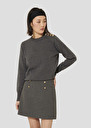 Grey wool sweater Prunette Black, Gray grey, Off-white TARA JARMON UK