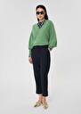 Green cashmere sweater Paz Almond, Night TARA JARMON UK