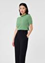 Green cashmere sweater Peer Almond, Night, Old pink TARA JARMON UK