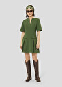Green crepe dress Riyu Black, Cactus TARA JARMON UK