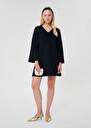 Midnight blue crepe dress Rolie Burgundy, Night TARA JARMON UK