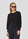 Midnight blue crepe top Tacci Night TARA JARMON UK