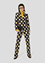 Black with flames print jacket Vinicio Charcoal TARA JARMON UK