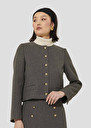 Grey compact canvas jacket Vesna Grey TARA JARMON UK