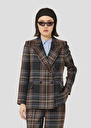 Midnight blue tartan jacket Valson Black, Chocolate, Night TARA JARMON UK