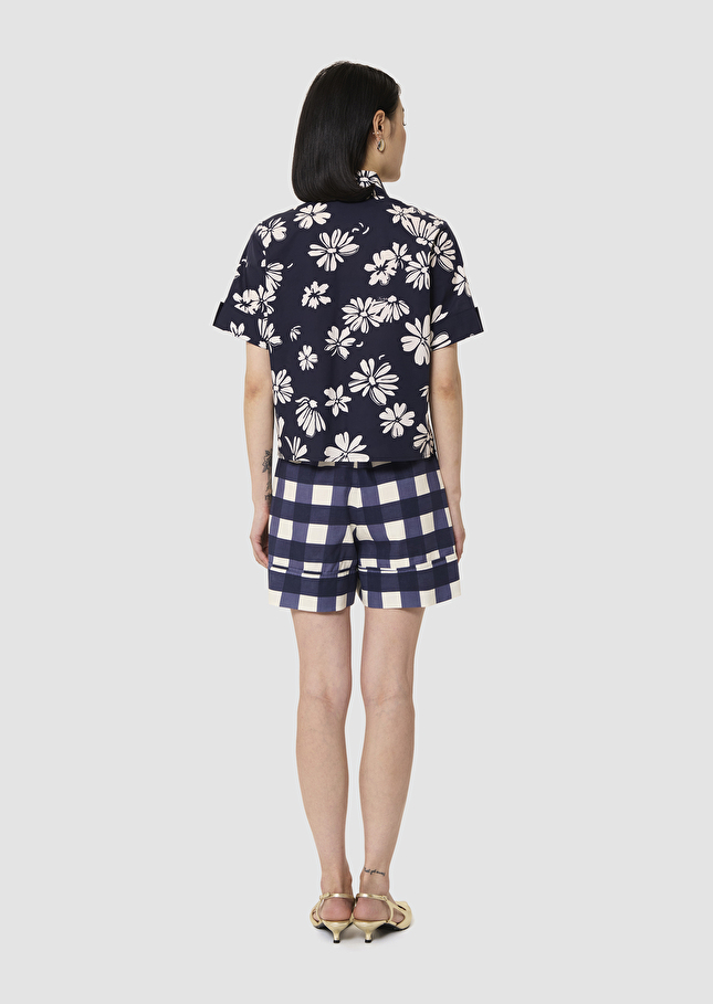 Charles midnight blue with a floral print Night TARA JARMON UK