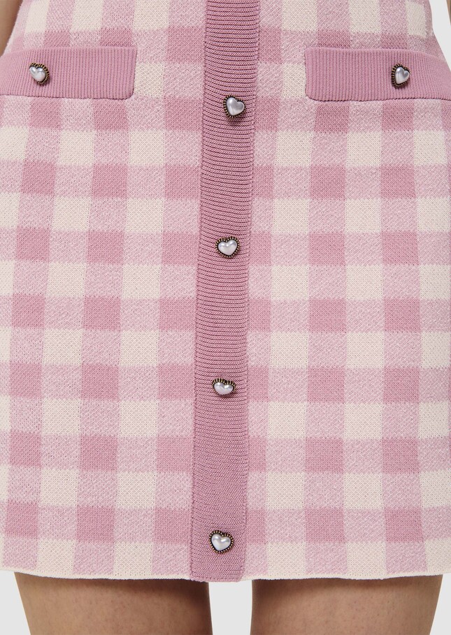 Jani pink gingham skirt Old pink TARA JARMON UK