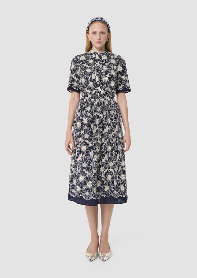 Junio midnight blue in broderie anglaise Night TARA JARMON UK