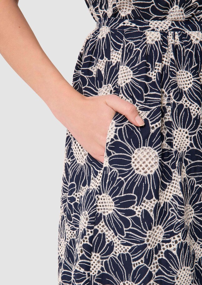 Junio midnight blue in broderie anglaise Night TARA JARMON UK