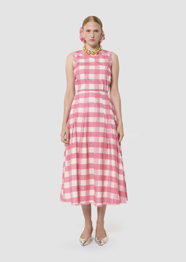 Javoue pink gingham skirt Pink TARA JARMON UK