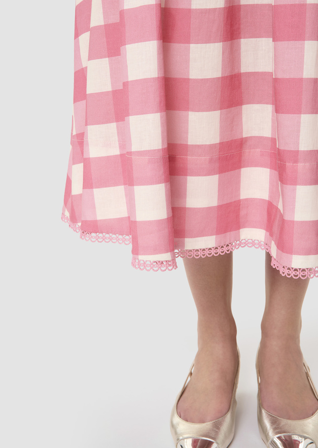 Javoue pink gingham skirt Pink TARA JARMON UK