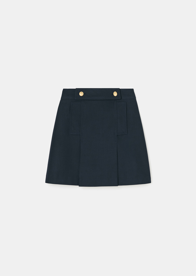 Jimmy midnight blue tailored wool skirt Night TARA JARMON UK