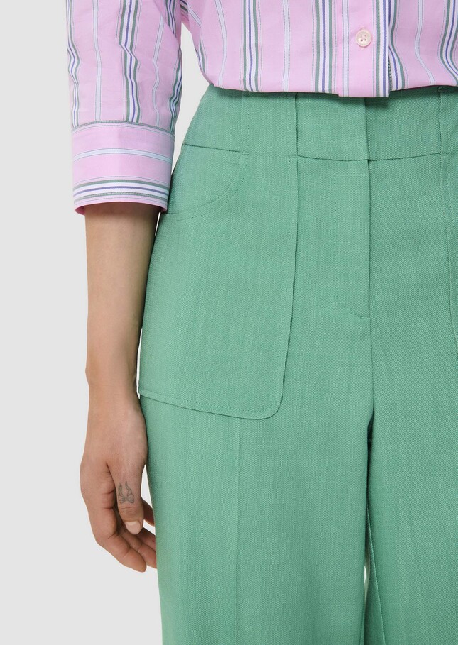 Pan green in flammed fabric Green TARA JARMON UK
