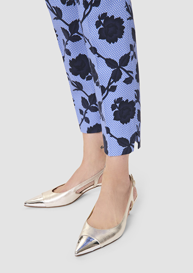 Pablo blue jacquard pants Horizon TARA JARMON UK