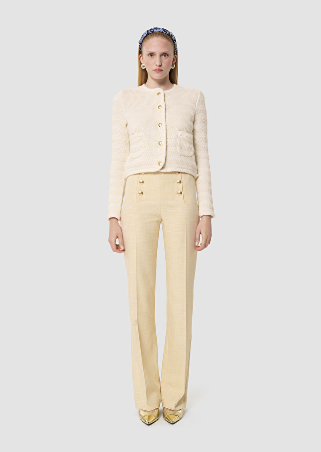 Pepino yellow tailored canvas pants Vanilla TARA JARMON UK